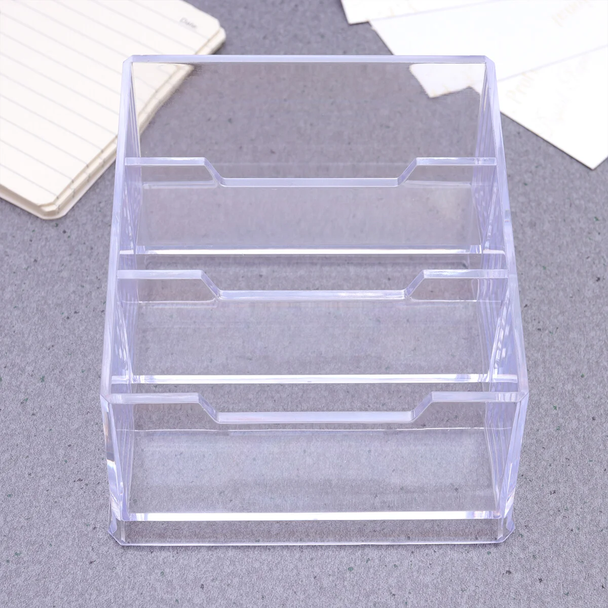 Clear Plastic Organizer Bins Cards Storage Box Desktop ID Office Business  Holder Container - AliExpress