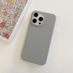 Luxury Frosted Soft Matte Silicone Shockproof Candy Color Phone Case - iPhone 13 Mini (GRAY)