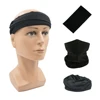 Solid Color Breathable Seamless Headband Black Magic Scarf Bandana Tube Neck Gaiter Men Women Balaclava Outdoor Sports Face Mask 1