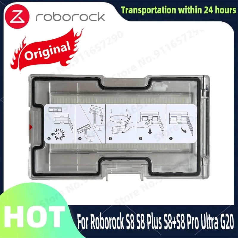 

Roborock-Robot Vacuum Cleaner Dust Bin with Filter Accessories, Spare Parts Dust Collector Box, S8 Plus, S8 +, S8 Pro Ultra, G20