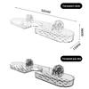 Sink Shelf Suction Cup Wall Mounted Nopunch Bathroom Storage Shelf Bathroom  Faucet Storage Shelf in Front of Mirror 6