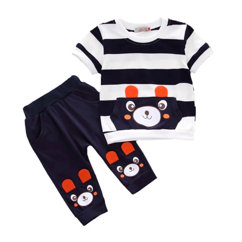 

New Summer Baby Clothes Suit Girls Outfits Children Boys Fashion T-Shirt Shorts 2Pcs/Sets Toddler Casual Costume Kids Sportswear