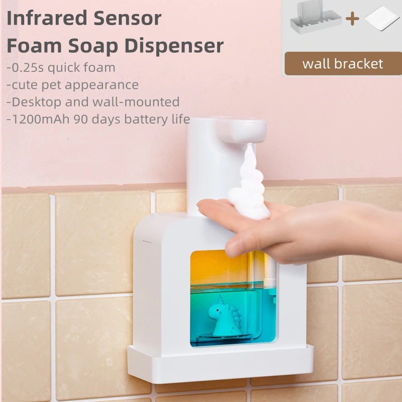 

Automatic Foaming Soap Dispenser Cartoon Hand Sanatizer USB Rechargeable Dispenser Touchless Infrared Sensor Foam Machine