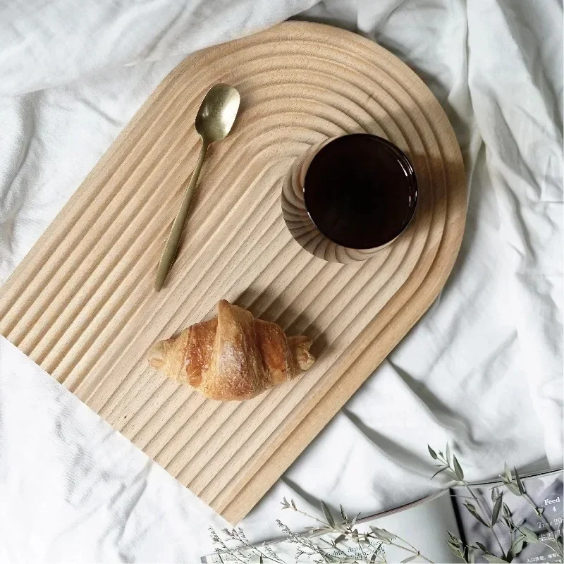 Decorative Tray for Sweets Plates Trays to Serve Food Trays for Serving Wooden Plate Snack Dish Fruit Dry Dessert Kitchen Home 3