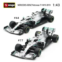 Bburago 1:43 Mercedes Benz 2019 W10 F1 Formula Static Die Casting Alloy Model Racing Car # 44 # 77 Collection Gift Toy 1