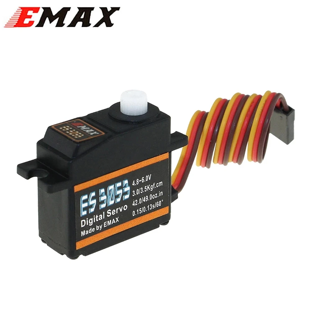

EMAX ES3053 17 г 3,5 кг 0.13sec 23T пластиковая Шестерня цифровой сервопривод для радиоуправляемого самолета ES3153 обновленная версия