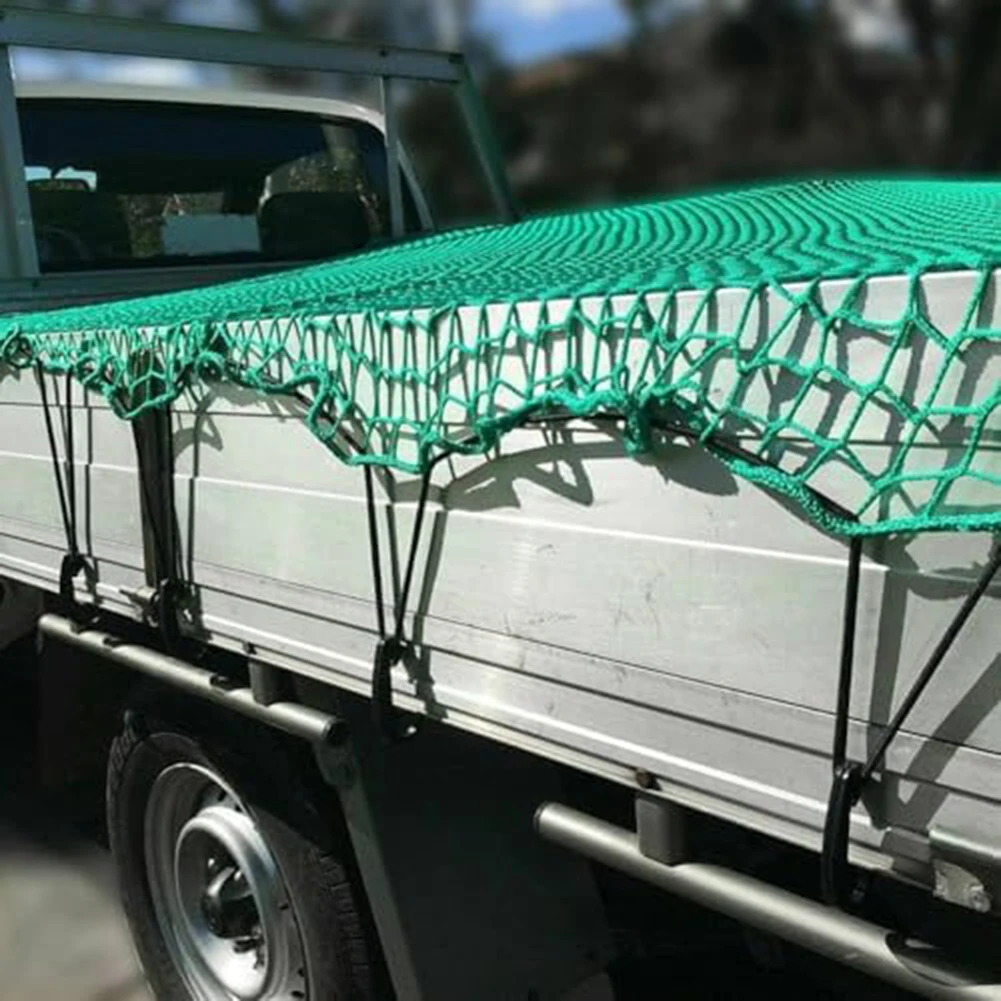 다목적 화물용 스트레치 메쉬 가방 1.5m x 2.2m, 여행 중 짐과 장비를 고정하기 위한 15개의 고리 포함