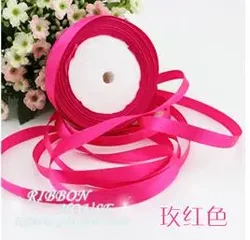 Luxurious Pink Silk Satin Ribbon - 22m x 10mm for Elegant Decorations & Gift Wrapping (Rose)