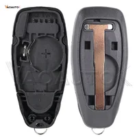 สมาร์ทรีโมทกุญแจรถสําหรับ Ford Focus Kuga Fiesta C-Max Mondeo B-Max 3 ปุ่ม Keyless Proximity 433MHz ID83 49 ชิป HU101 ใบมีด 4