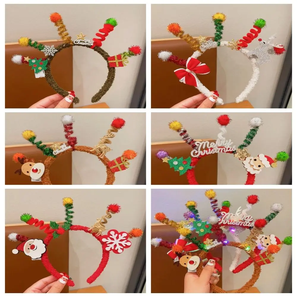 

Hair Accessories Christmas Headband Hairband Xmas Santa Claus Hair Hoop Merry Chritmas Headpiece Antler Hair Hoop Costume Prop