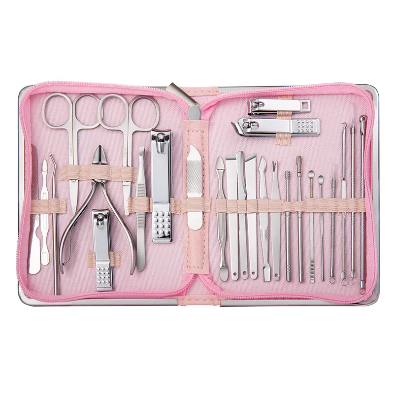 Manicure Set Stainless Steel Nail Clippers Dead Skin Scissor Cleaning Grooming Cuticle Nipper Nail Tools Kit 2