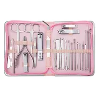 Manicure Set Stainless Steel Nail Clippers Dead Skin Scissor Cleaning Grooming Cuticle Nipper Nail Tools Kit 2