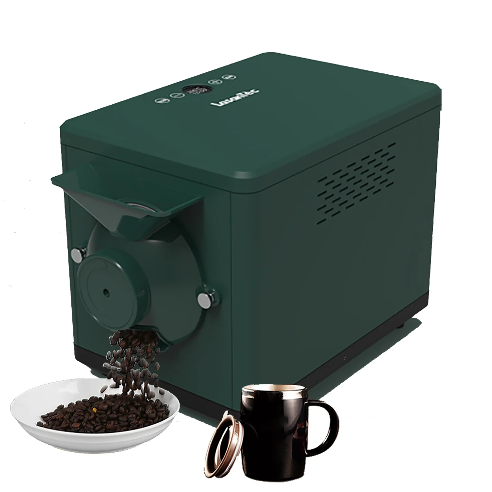 

Lasantec One Piece Green Portable Coffee Roasting Machine Roaster 500g 1kg System For Coffee In China