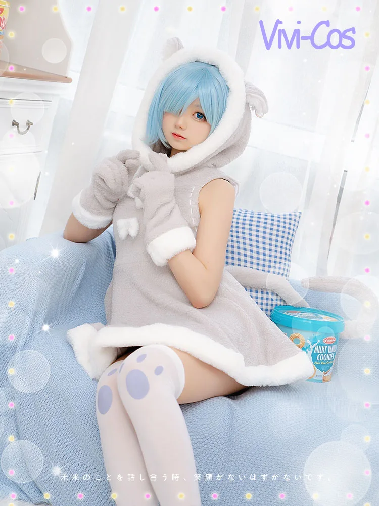 

Vivi-Cos Anime Re:Life In A Different World From Zero Rem Cosplay Cute Uniform Dress Female Activity Party Role Play Suit