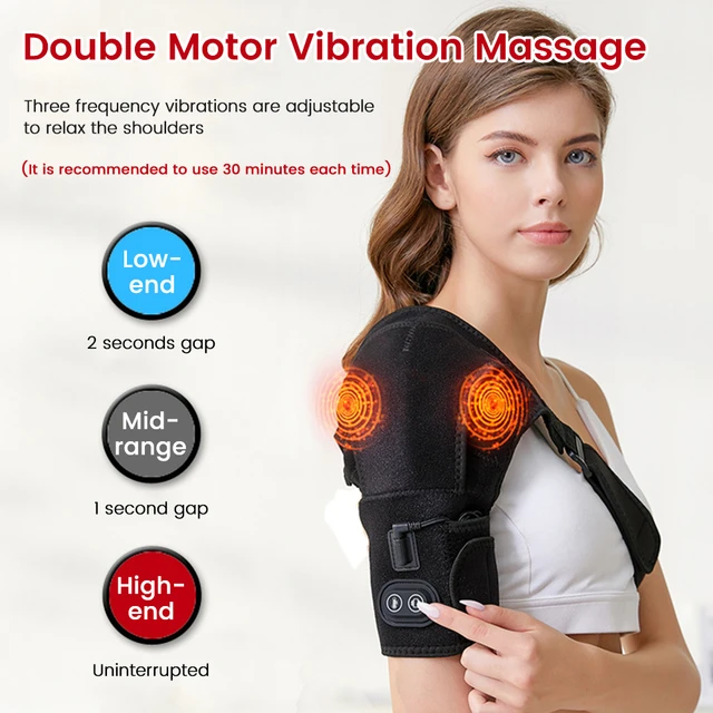 Carbon Fiber Neck Shoulder Massager Far Infrared Hot Compress Vibration  Massage Kneading Car/home Frozen Shoulder Massage Shawl - AliExpress