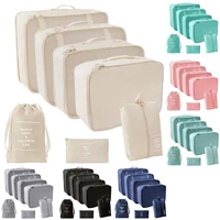 7 Pcs Set Travel Organizer Storage Bags Suitcase Packing Cubes Set Cases Portable Luggage Clothes Shoe Tidy Pouch Folding.-zmt 1