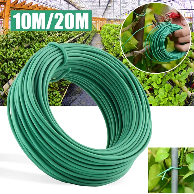 Attache pour plantes grimpantes de vigne, câble de jardinage, fil de fibre  de rotin souple et flexible, fils de support de jardin flexibles -  AliExpress
