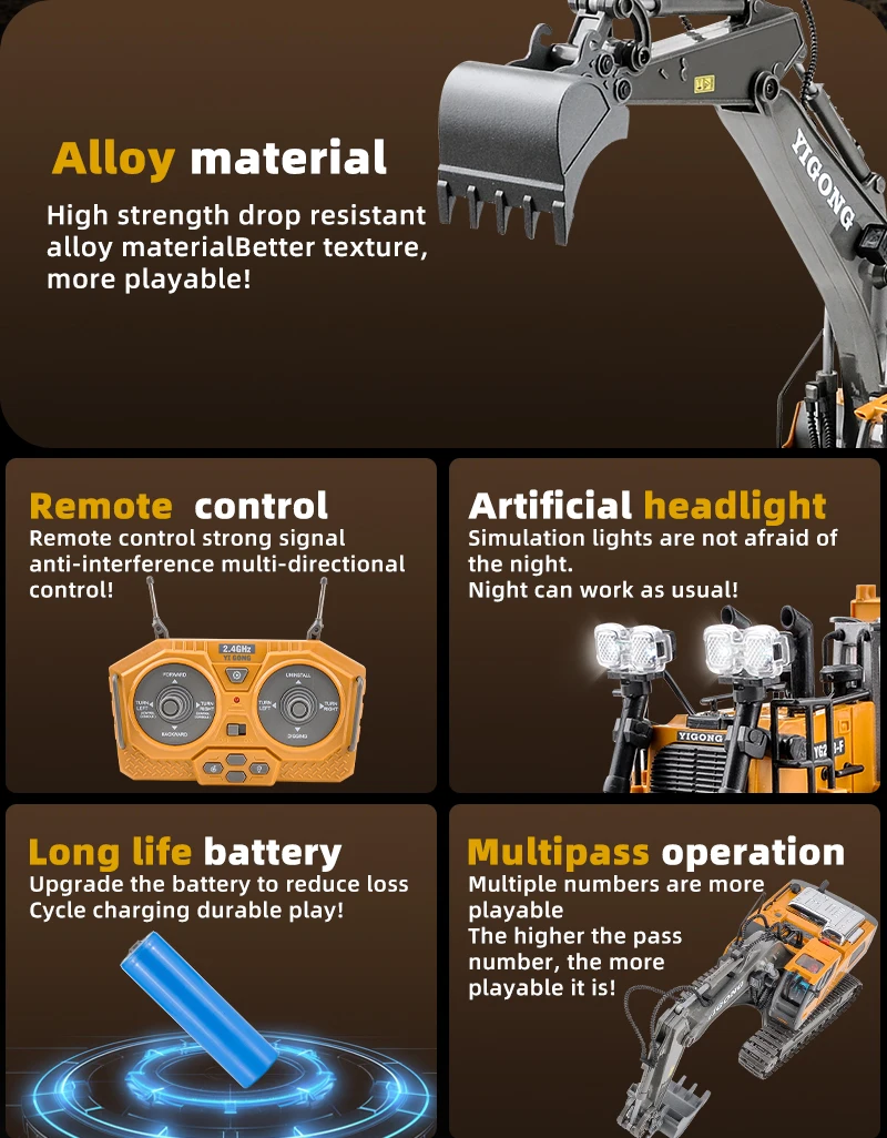 Sba7ca47ab83c4265b721698fe6b6291aa Kontrola pilot samochodowy Rc koparka ciągnik gąsienicowy wywrotka spychacz urządzenie inżynieryjne elektryczna zabawka dla dzieci prezent dla dzieci