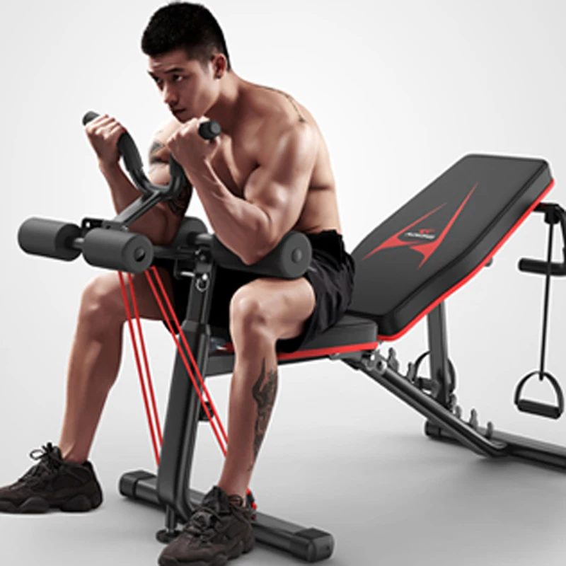 AD-187Z Dumbbell bench sit-up aid exercise fitness equipment household multifunctional foldable fitness chair bench press