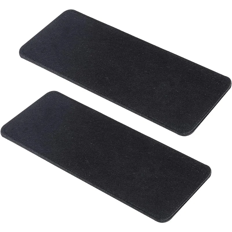 Black Felt Base Shaper, 2pcs 12x5" Bag Bottom Shaper Pad Arc Corner Bag Liner Board Insert for Tote Leather Purse Handbag