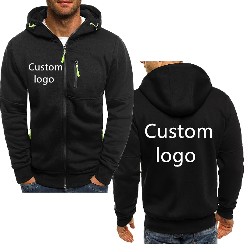 

Custom logo high quality men's Cardigan spring autumn personality men's zipper hoodie Can Customize any logo men's hoodie