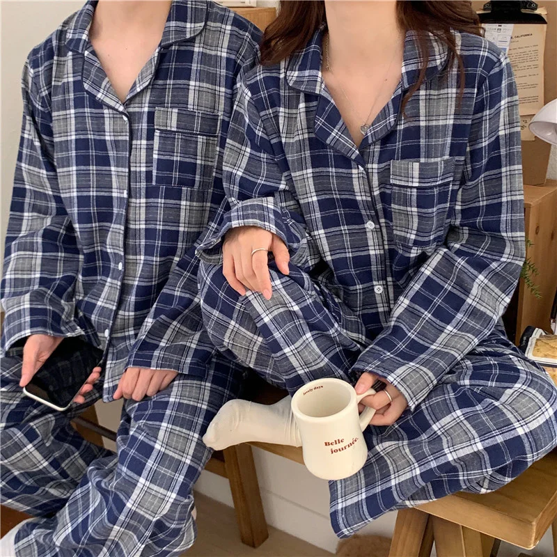 Couple Pajamas 2022 Korean Style Pajamas Women's Autumn And