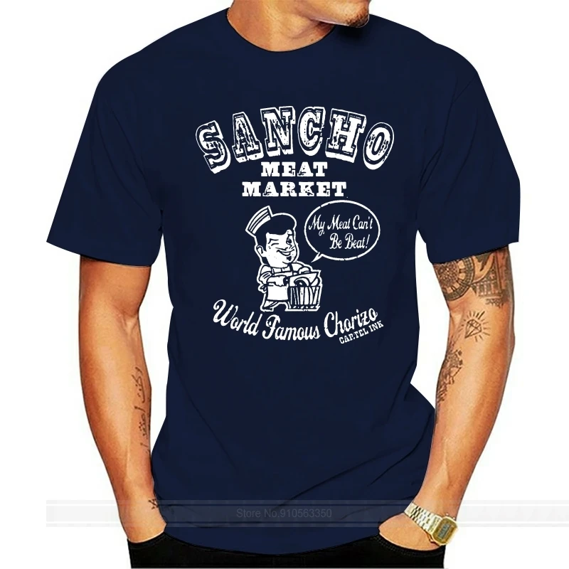 Mercato Della Carne Sancho Di Cartel Ink Cotton Tshirt Uomo Summer Fashion T-Shirt Euro Size
