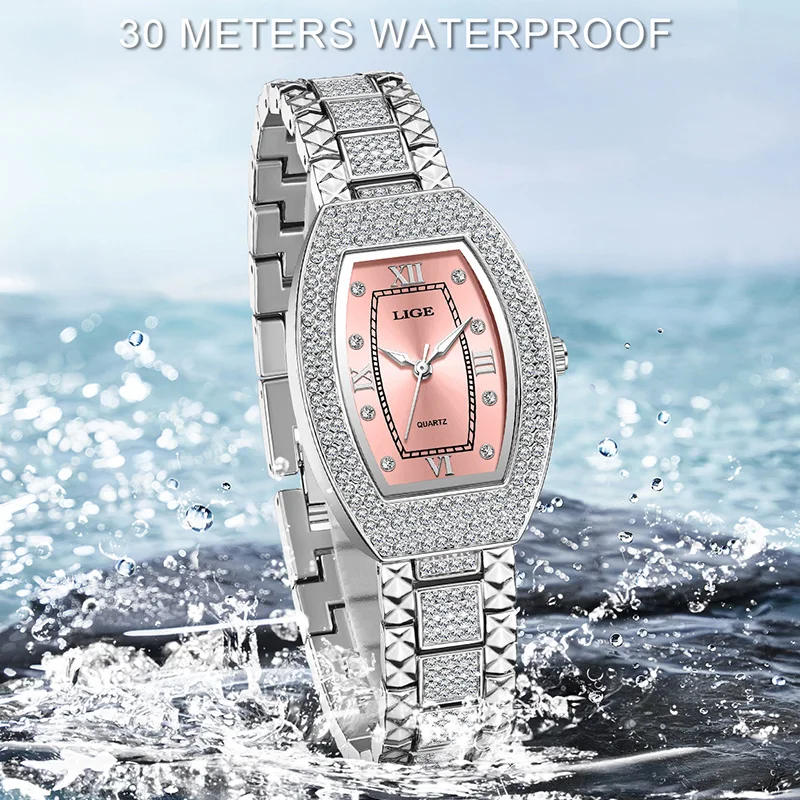 LIGE Women's Wristwatch Luxury Brand Watch for Women Elegant Bracelet Waterproof Fashion Quartz Ladies Watches Reloj Para Mujer