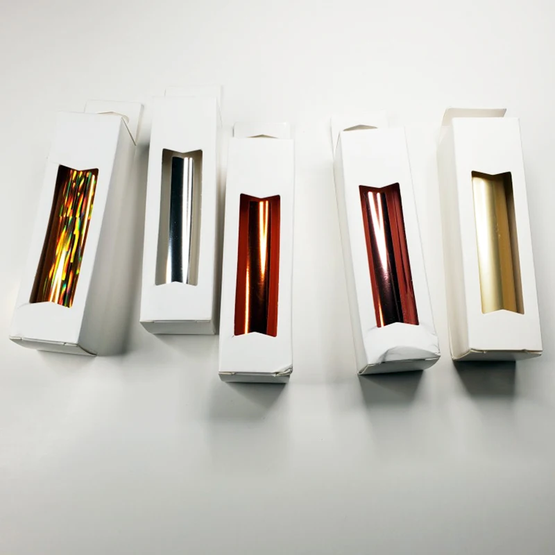 Description Picture 5 of itemChzimade 5M Hot Stamping Foil Roll Paper Holographic Heat Transfer Foil Vinyl Film For Cards Making Iron On Leather Diy Crafts