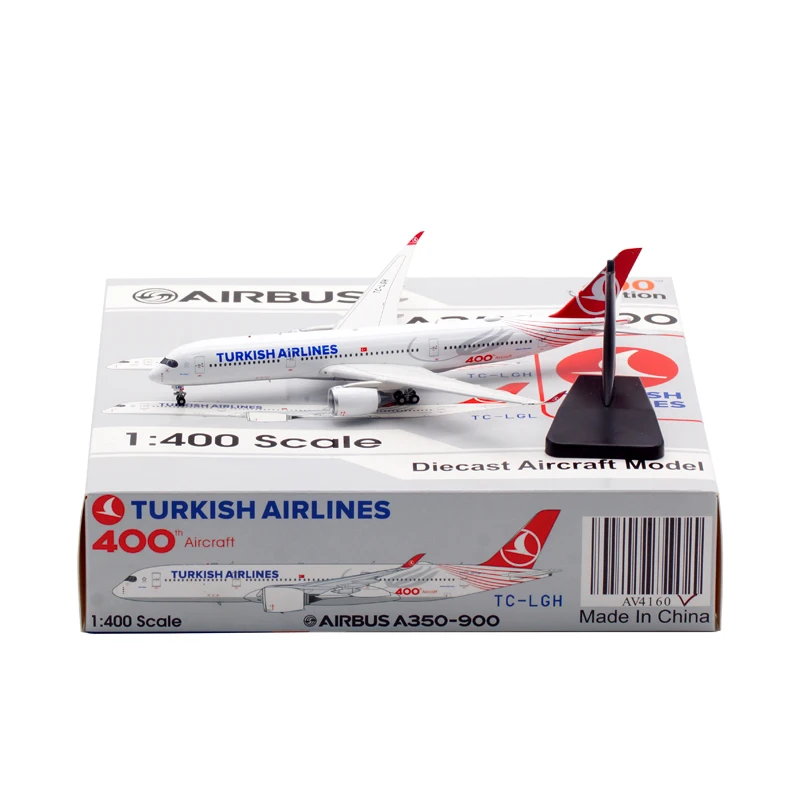 

1:400 Scale AV4160 Plane Aviation Turkish Airlines "StarAlliance" Airbus A350-900 Diecast Alloy Aircraft Model TC-LGH Collection