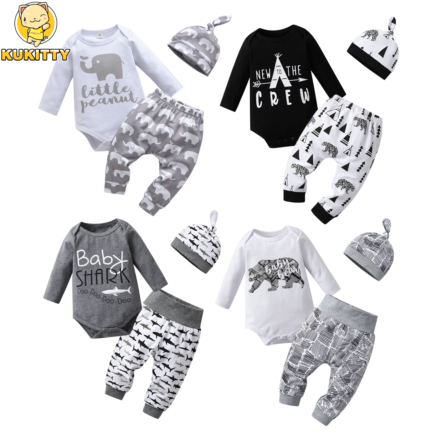 Baby Boy 3PCS Cotton Outfit 1