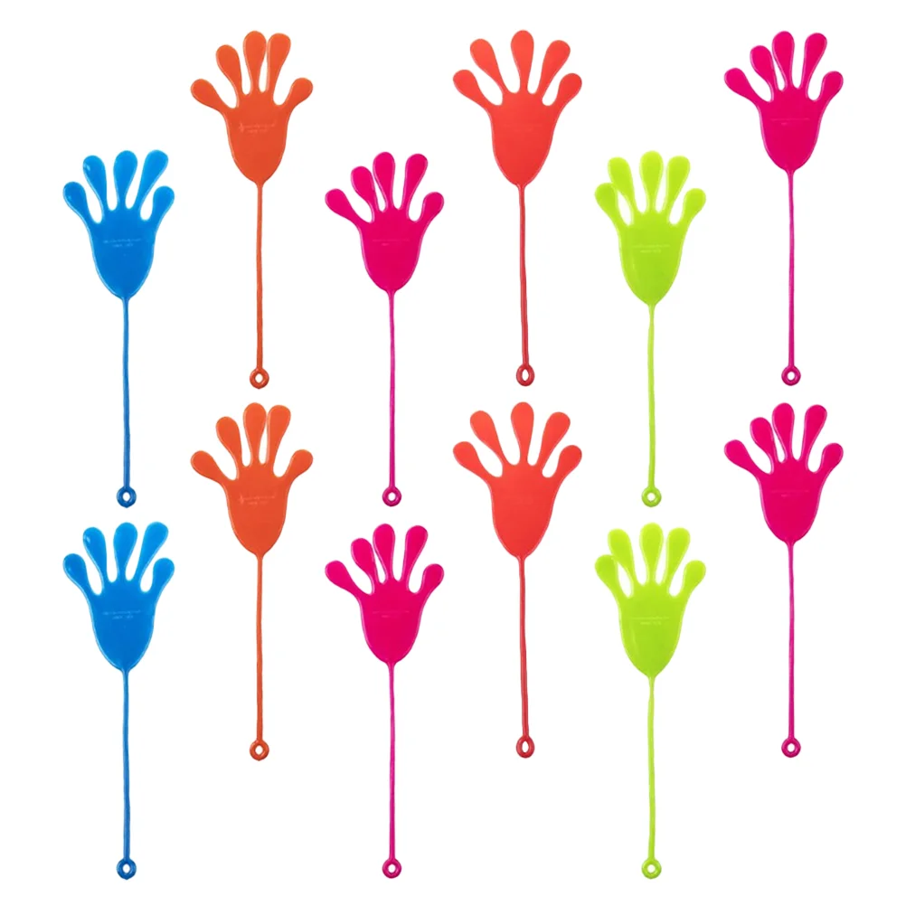 12 Pcs Sticky Toys for Kids Elastic Hands Stretchy Telescopic Elasticity Kidtraxtoys Finger Plastic Prank Children