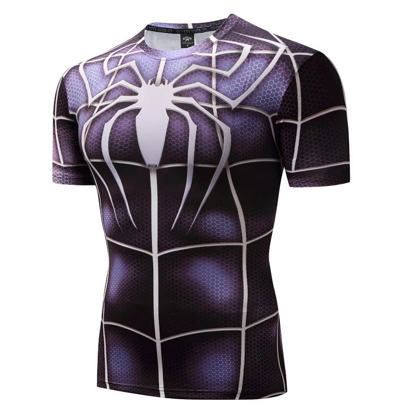3D Printed Spiderman Men Tshirt Summer Short Sleeve Oversized