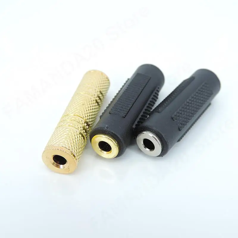 

3.5mm to 3.5mm Female Jack Stereo Connector Coupler Adapter Audio Cable Extension gold nickel plating for Car Headphone M20