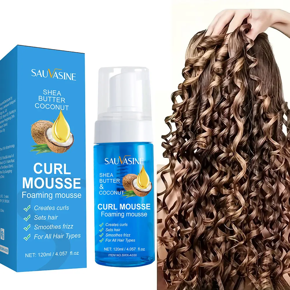 120ml Hair Sculpting Mousse Professional Curly Hair Styling Cream Natural Fluffy Curl Booster Defining Women care Products
