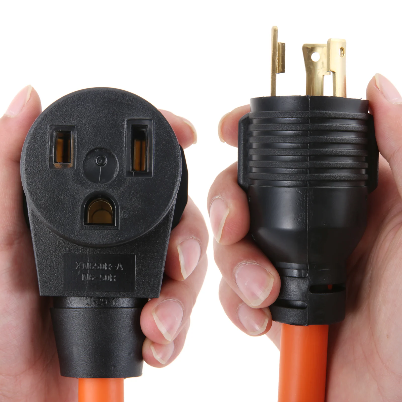 NEMA L6-30P 발전기 남성용 커넥터에서 6-50R 용접기 여성용 커넥터로 전환 어댑터 코드 1.5FT 건조기 EV 충전기 전원 연결 30에서 50암페어