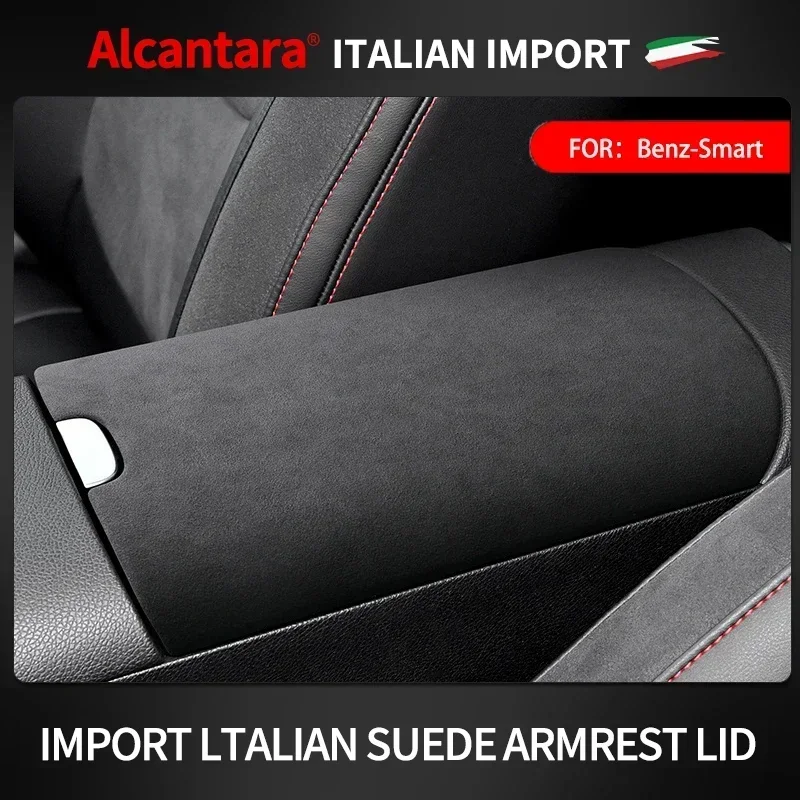 

Alcantara Central Armrest Case Lid Cover Shell Panel For Mercedes Benz SMART Fortwo 1 BRABUS 1 Benz SMART Interior Accessories