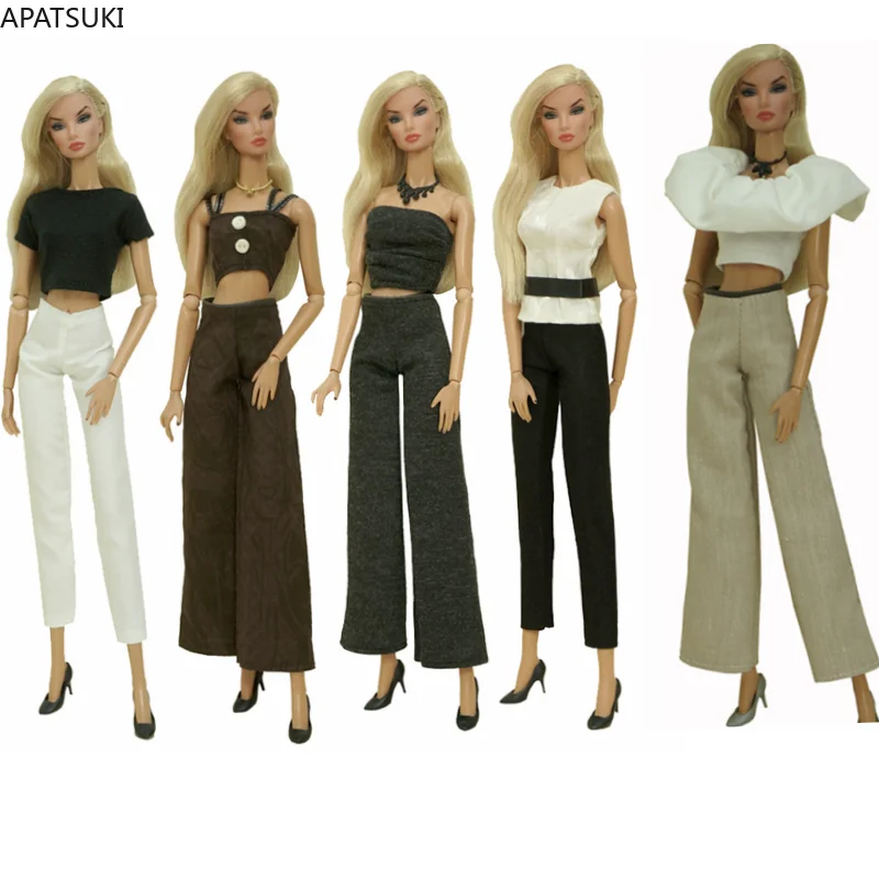 Office Lady Fashion Doll Clothes Set for Barbie Outfits 1/6 Dolls Accessories For Shirt Wide Leg Trousers Pants Toys | Игрушки и хобби