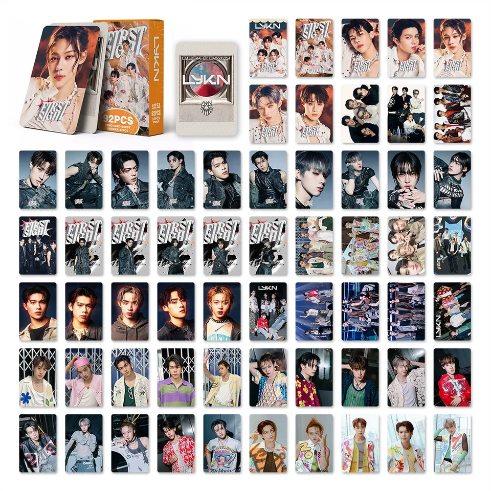 92 Pcs/Set Thai Boyband LYKN Laser Lomo Card William Lego Tui Hong