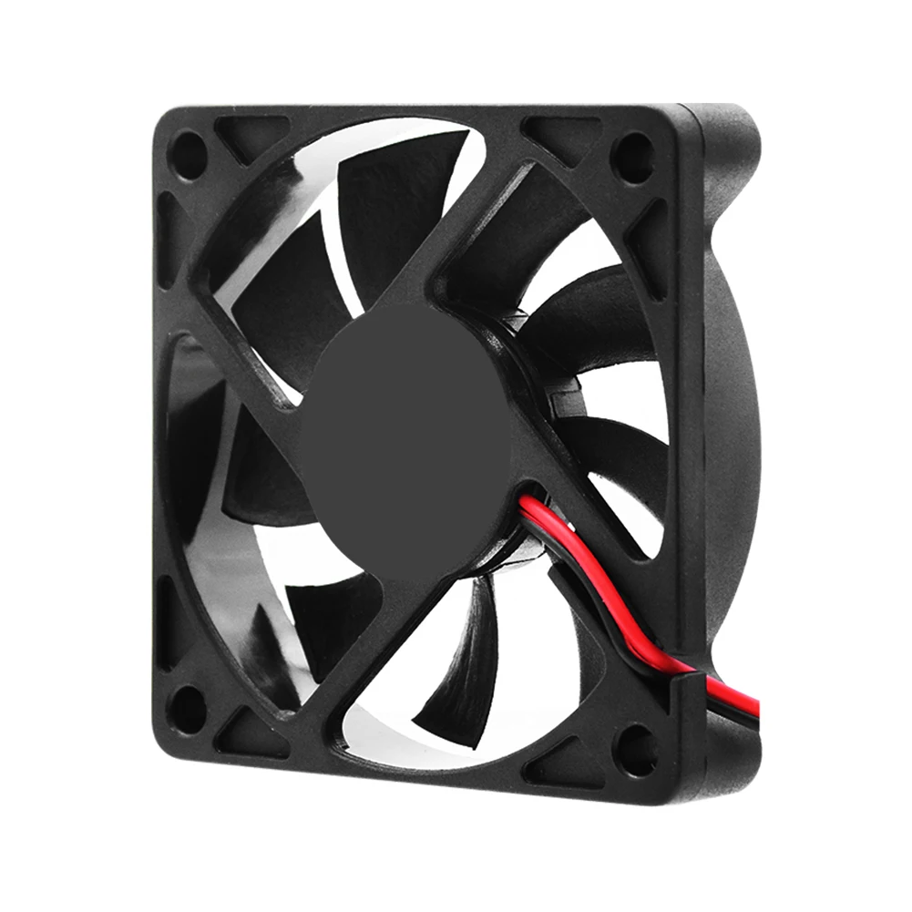 60 X 60 X 10mm 2 Pins 12V DC Cooling Fan Computer PC Case CPU Cooler Case Fan Low Noise CPU Heat Sink Cooler 4900-6050 RPM 2 cooling fan gaming cooling fan