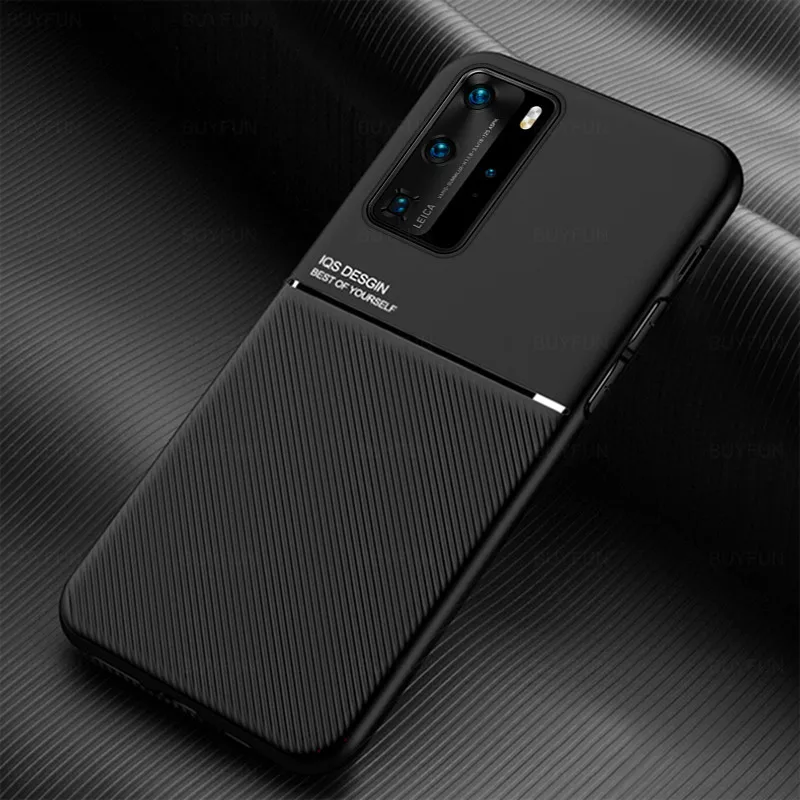 Silicone Magnetic Car Holder Leather Soft Phone Cover Case