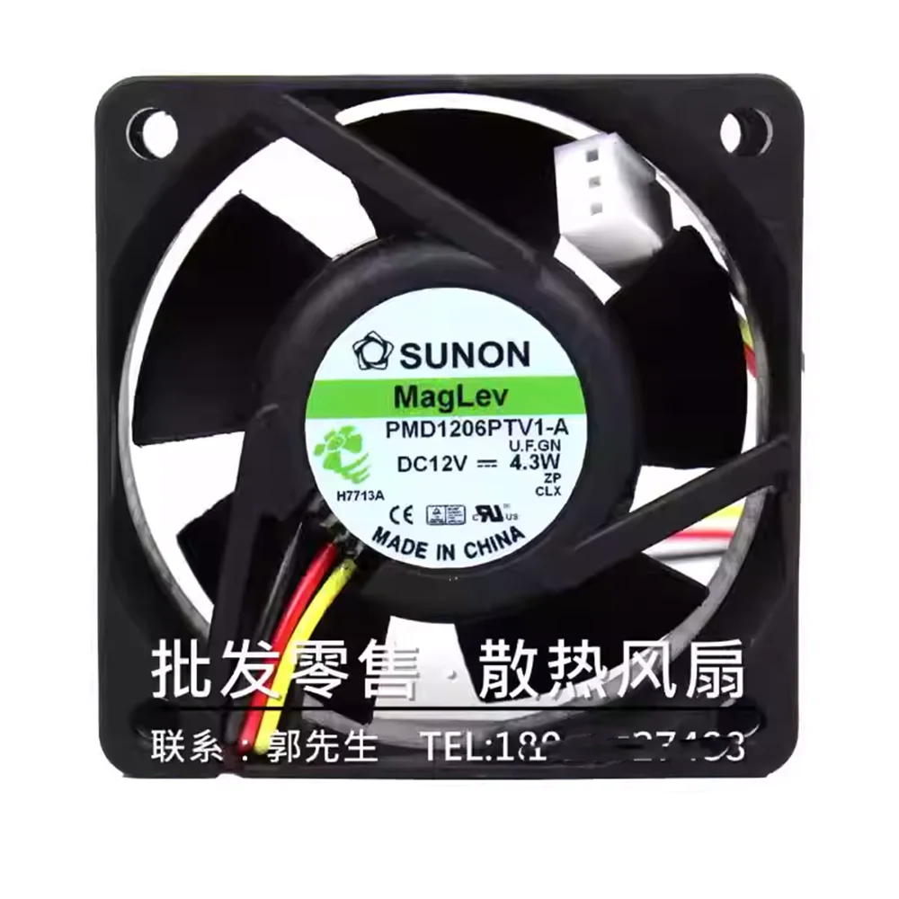 

for SUNON cooling fan 60mm 6025 60*60*25MM PMD1206PTV1-A DC 12V 4. 3W