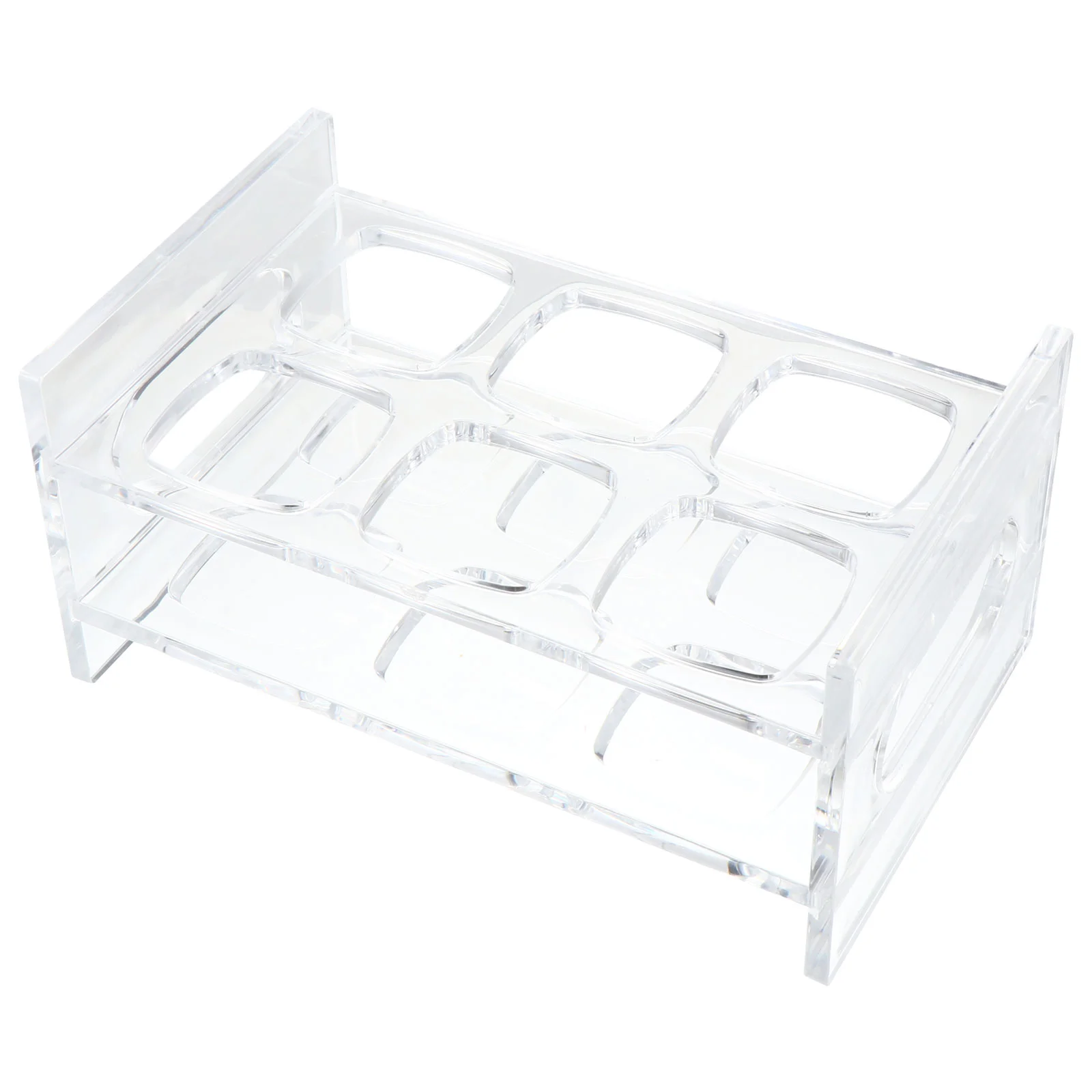 

6/12 Hole Acrylic Shot Glass Holder Transparent Cup Display Rack Whisky Cup Serving Tray Bar Drinkware