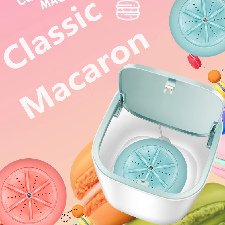 

3.8L Foldable Portable Mini Washing Machine Ultrasonic Washer with USB Cable Convenient for Travel Business Trip