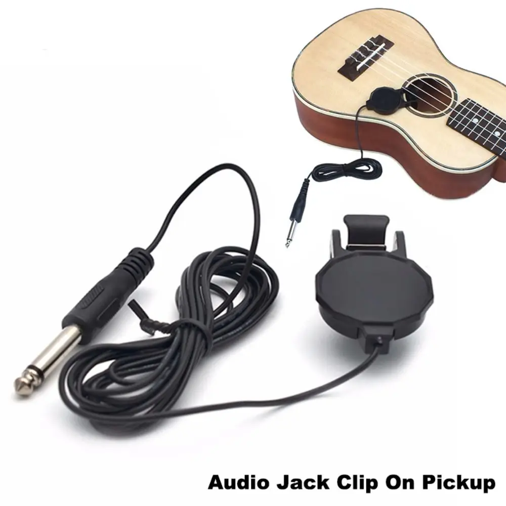 

6.35MM Mono Plug Clip On Pickup 2.5m Cable Guitar Pickup Professional Violin Pickup Clip for Ukulele Mandolin Banjo Kalimba