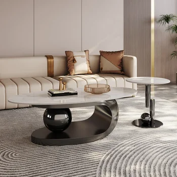 Nordic Living Room Coffee Tables Modern Design Decor Oval Coffee Tables Minimalist Mesa De Centro De Sala Home Furniture 4