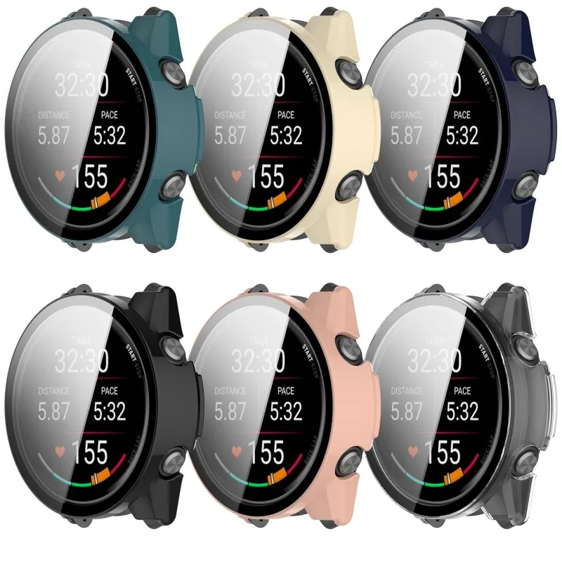 Premium Tempered Glass Smartwatch Case with Screen Protector & Strap Cover