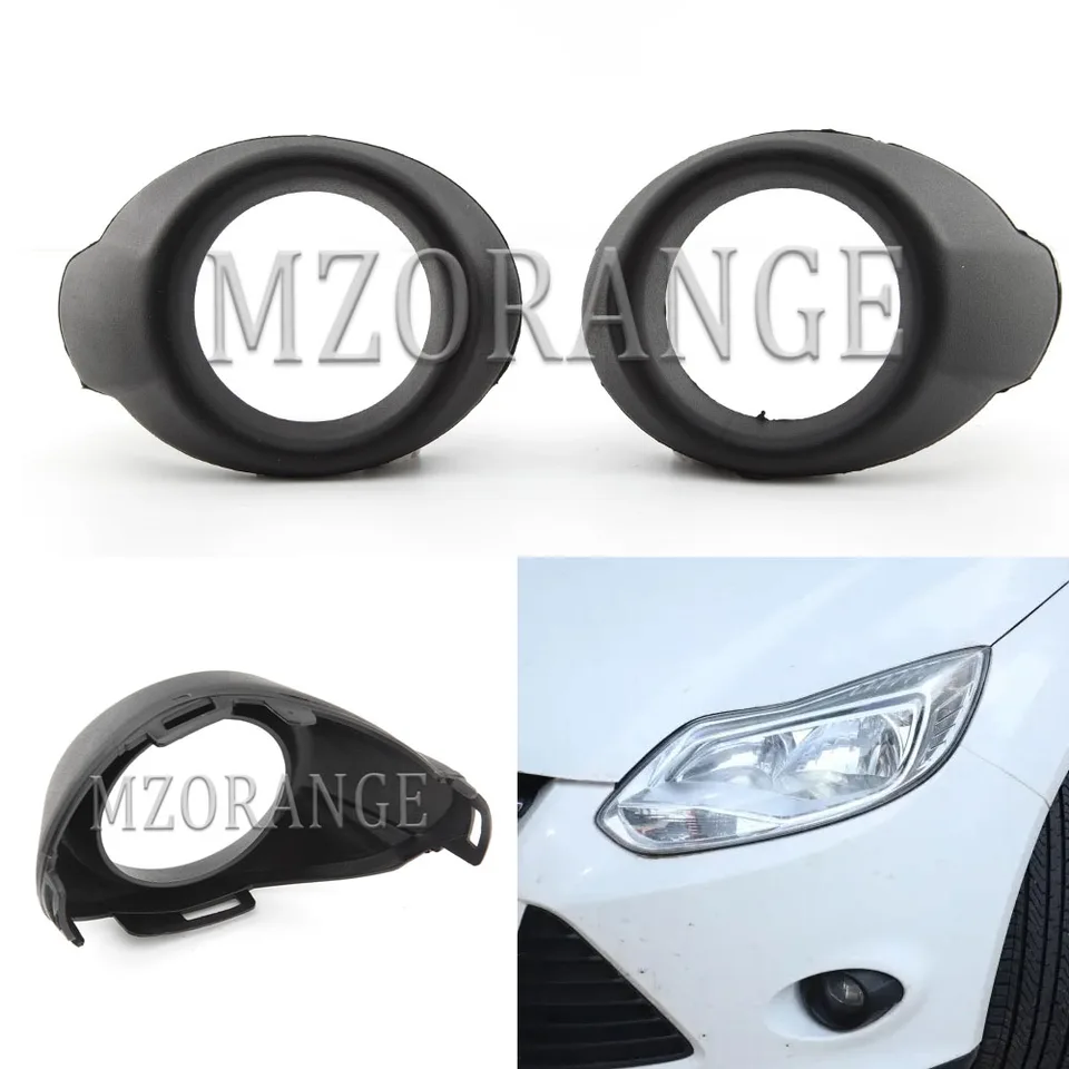 For 2012 2013 2014 Ford Focus Front Fog Light Lamp Cover Chrome Ring Trim 2PCS