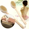 1Pc Wooden Detachable Long Handle Shower Body Brush Bathroom Wash Brush Bathing Massage Back Body Exfoliating Brush Bath Tools 1