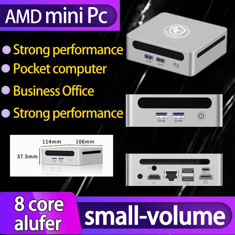 ミニPC Ryzen7 4700 16GB 256GB Windows11pro Small Desktop Computer Mini PC Windows 11 Pro AMD Ryzen 7